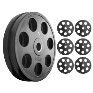 140KG Set - Rubber Coated Easy Grip Plates