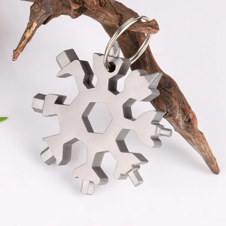 18-in-1 Multi-tool Portable Outdoor Octagonal Snowflake EDC Tool Wrench Mini Screwdriver(Black)