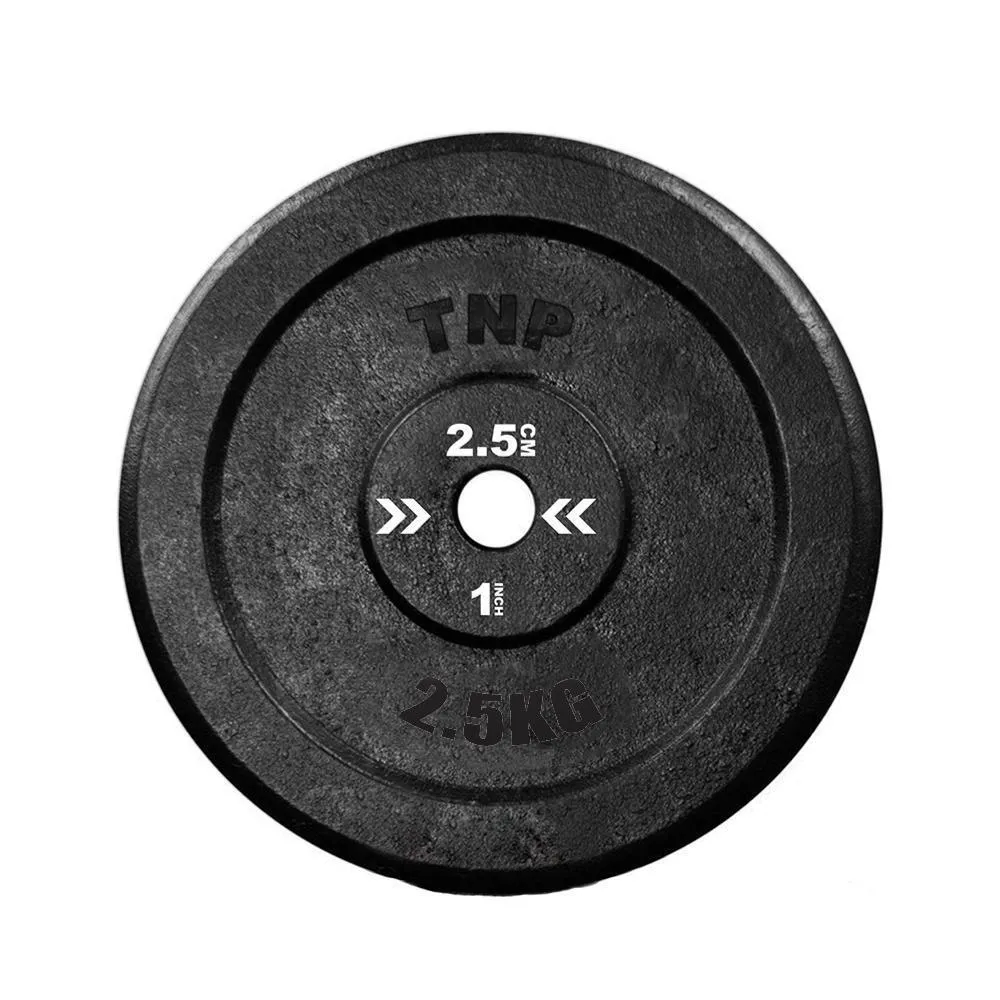 1" Standard Cast Iron Weight Plates 0.5kg - 25kg - Single Plates