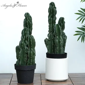 A2088103 2.2ft Artificial Green Succulent Tropical Plant Cactus Home Balcony Decor Props