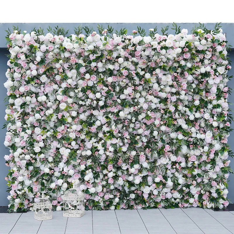 A7773 Willow leaf Roll Up Cloth 5D Flower Wall Arrangement Wedding Backdrop Decor
