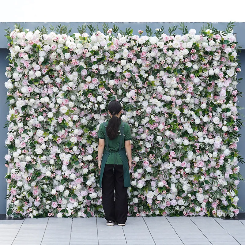 A7773 Willow leaf Roll Up Cloth 5D Flower Wall Arrangement Wedding Backdrop Decor