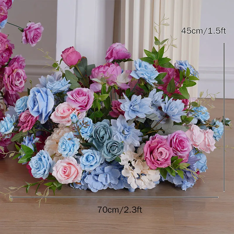 A8127 Blue Pink Wedding Backdrop KT Board Frame Arch Decor Floral Arrangement