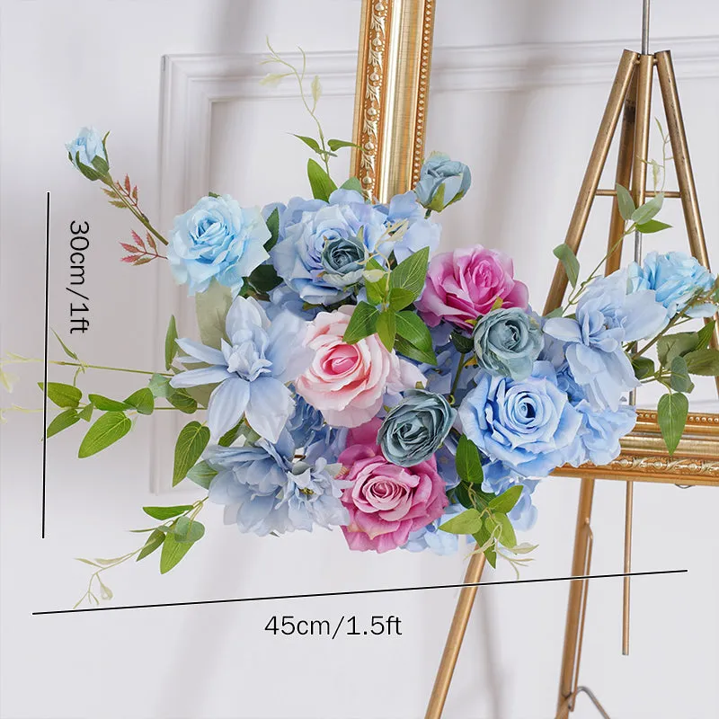 A8127 Blue Pink Wedding Backdrop KT Board Frame Arch Decor Floral Arrangement