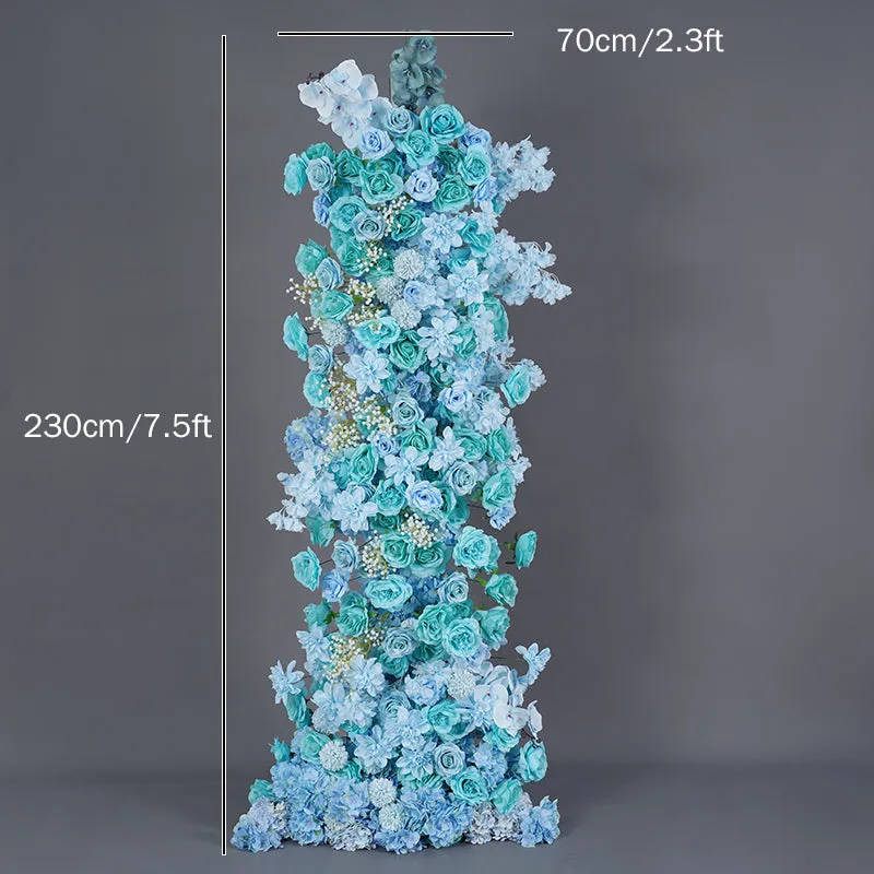 A8139  Blue Wedding Kt Board Backdrop Decor Floral Arrangement