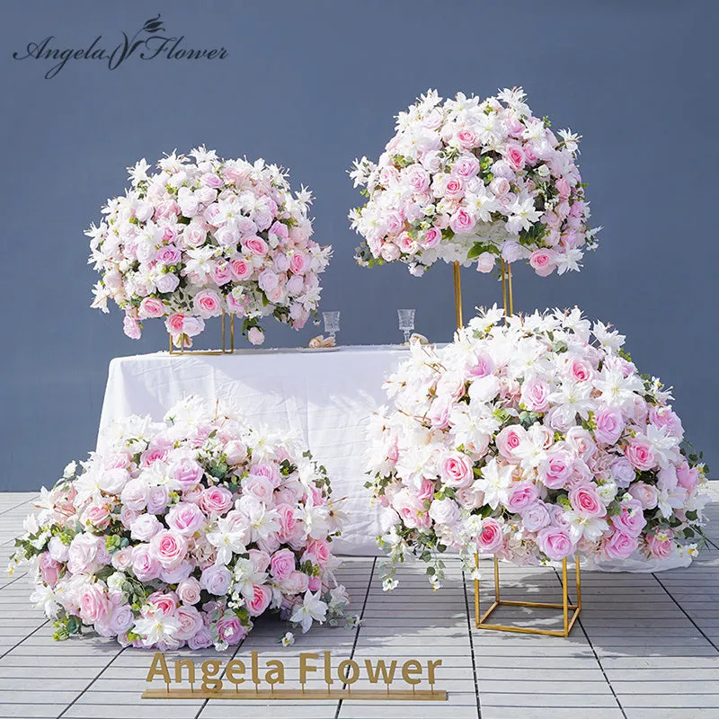 A8677 Pink Series 80cm Flower Balls Wedding Table Centerpieces Decor