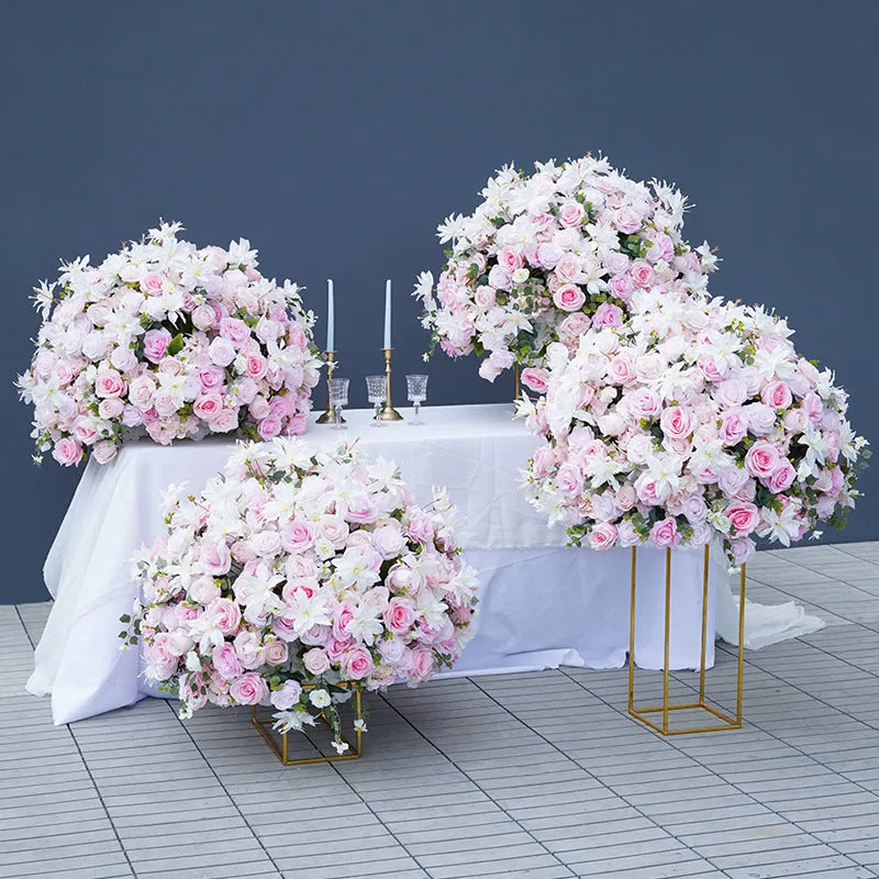 A8677 Pink Series 80cm Flower Balls Wedding Table Centerpieces Decor
