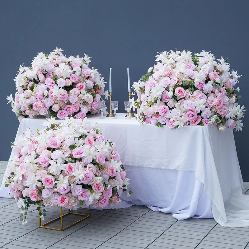 A8677 Pink Series 80cm Flower Balls Wedding Table Centerpieces Decor