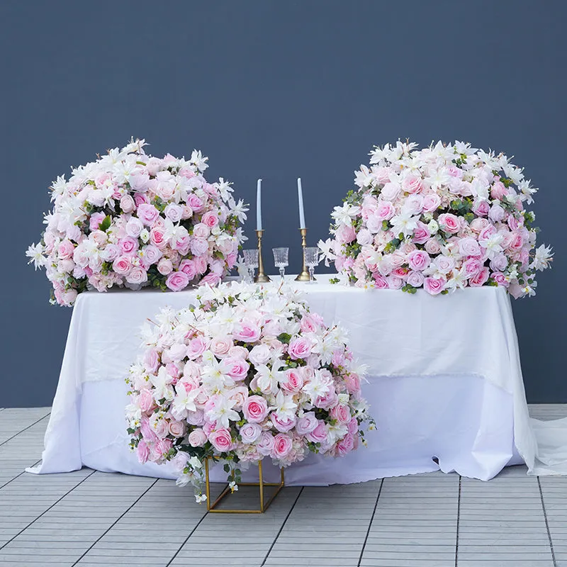 A8677 Pink Series 80cm Flower Balls Wedding Table Centerpieces Decor