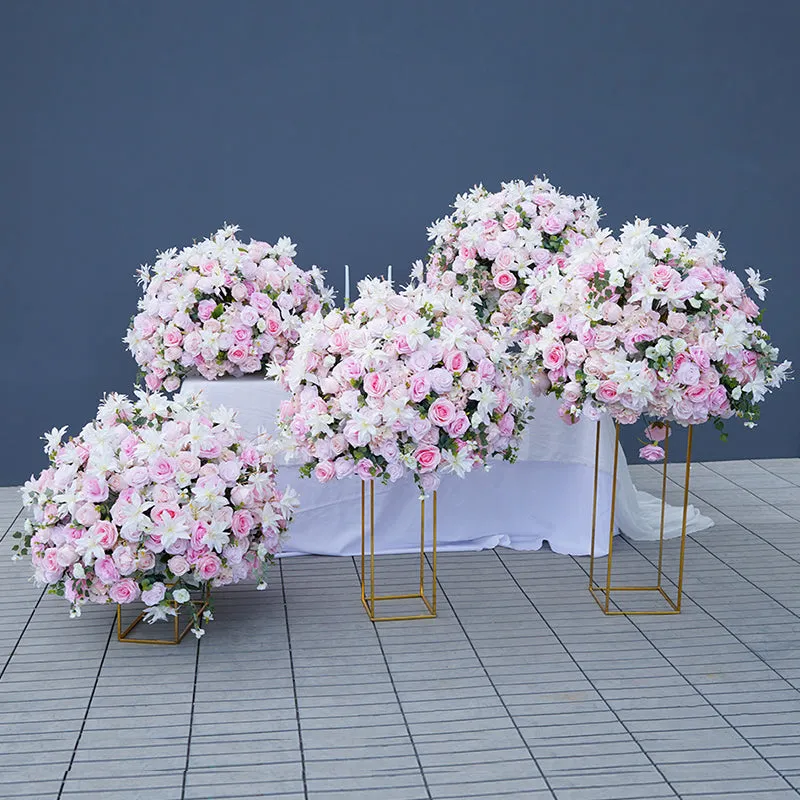 A8677 Pink Series 80cm Flower Balls Wedding Table Centerpieces Decor