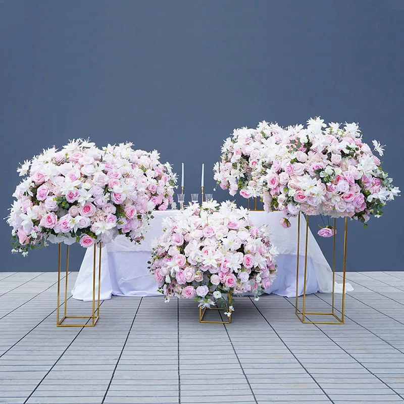A8677 Pink Series 80cm Flower Balls Wedding Table Centerpieces Decor