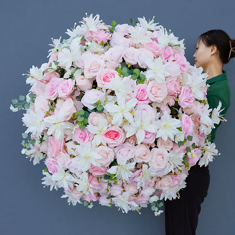 A8677 Pink Series 80cm Flower Balls Wedding Table Centerpieces Decor