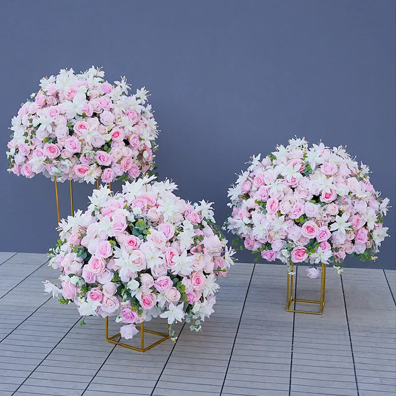 A8677 Pink Series 80cm Flower Balls Wedding Table Centerpieces Decor