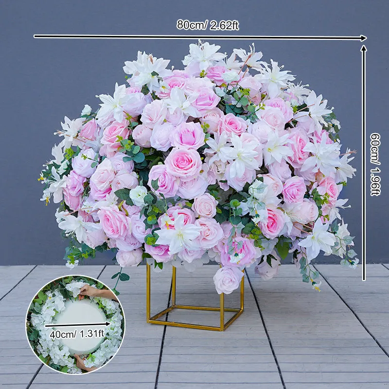 A8677 Pink Series 80cm Flower Balls Wedding Table Centerpieces Decor