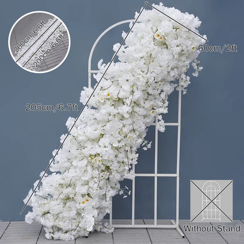 A8742 White Cherry Blossom Arrangement Wedding Backdrop Arch Frame Decor