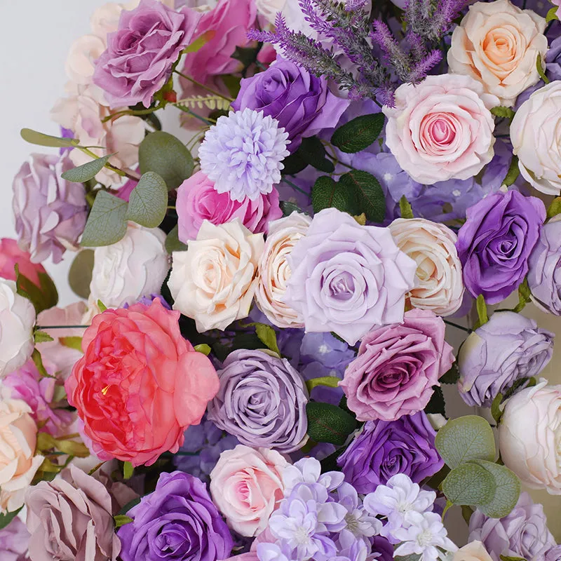 A8775 Purple Wedding Centerpieces For Tables Sofa Runner Flower Row