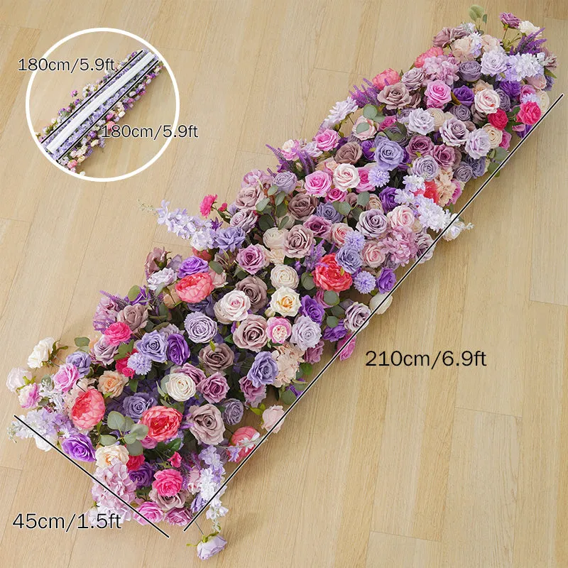 A8775 Purple Wedding Centerpieces For Tables Sofa Runner Flower Row