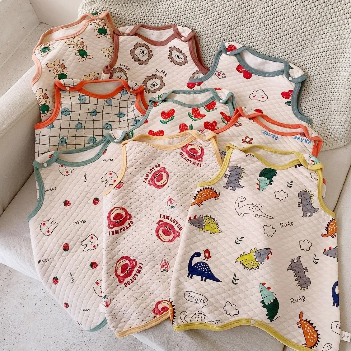 Baby winter sleeping bag winter household clothing children cotton conjoined sleeping bag