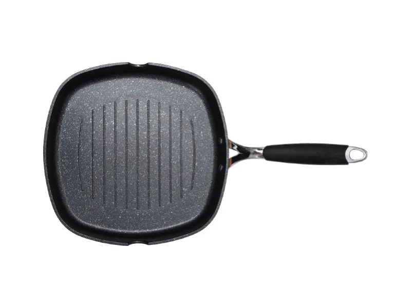 BERGNER INFINITY CHEFS ALUMINIUM NON-STICK Grill Pan (28 cm), Induction Base - BGIC-1004B