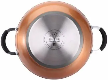 Bergner Infinity Chefs Aluminium Non-Stick Kadai with Lid (20cm)