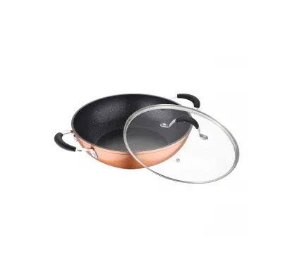 Bergner Infinity Chefs Aluminium Non-Stick Kadai with Lid (20cm)
