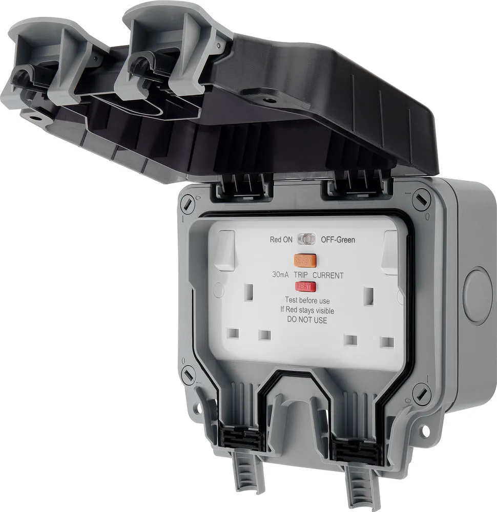 BG WP22RCD Weatherproof Nexus Storm 13A 2G RCD Switched Socket (Latching)