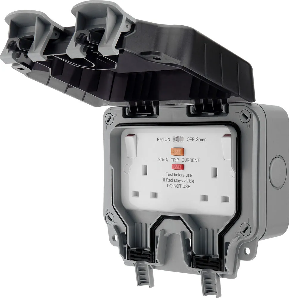 BG WP22RCD Weatherproof Nexus Storm 13A 2G RCD Switched Socket (Latching)