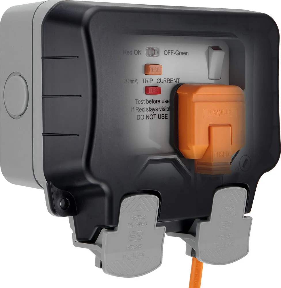 BG WP22RCD Weatherproof Nexus Storm 13A 2G RCD Switched Socket (Latching)