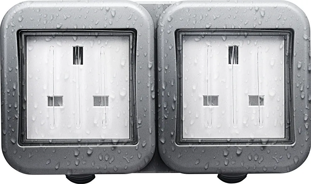 BG WPB24 Weatherproof IP55 13A 2G Unswitched Socket