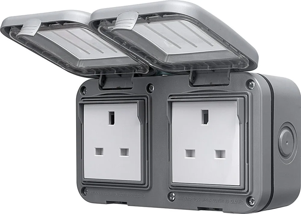 BG WPB24 Weatherproof IP55 13A 2G Unswitched Socket