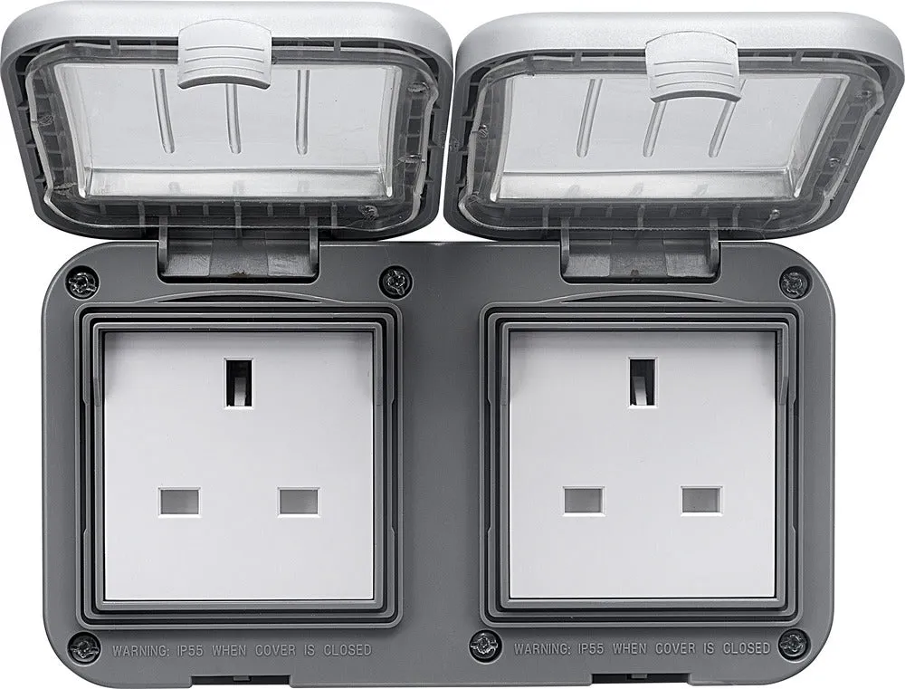 BG WPB24 Weatherproof IP55 13A 2G Unswitched Socket