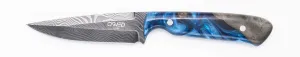 Carved Damascus Field Knife #20634