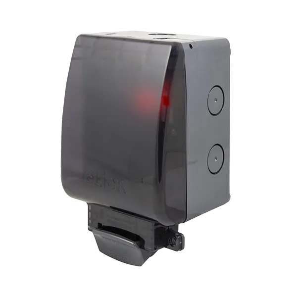 Click OA835T Weatherproof IP66 1G 13A DP Switched Socket   Neon (Semi-Transparent Lid)