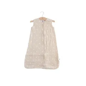 Cotton Muslin Sleeping Bag - Taupe Cross
