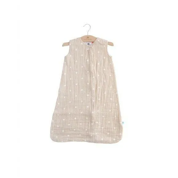 Cotton Muslin Sleeping Bag - Taupe Cross