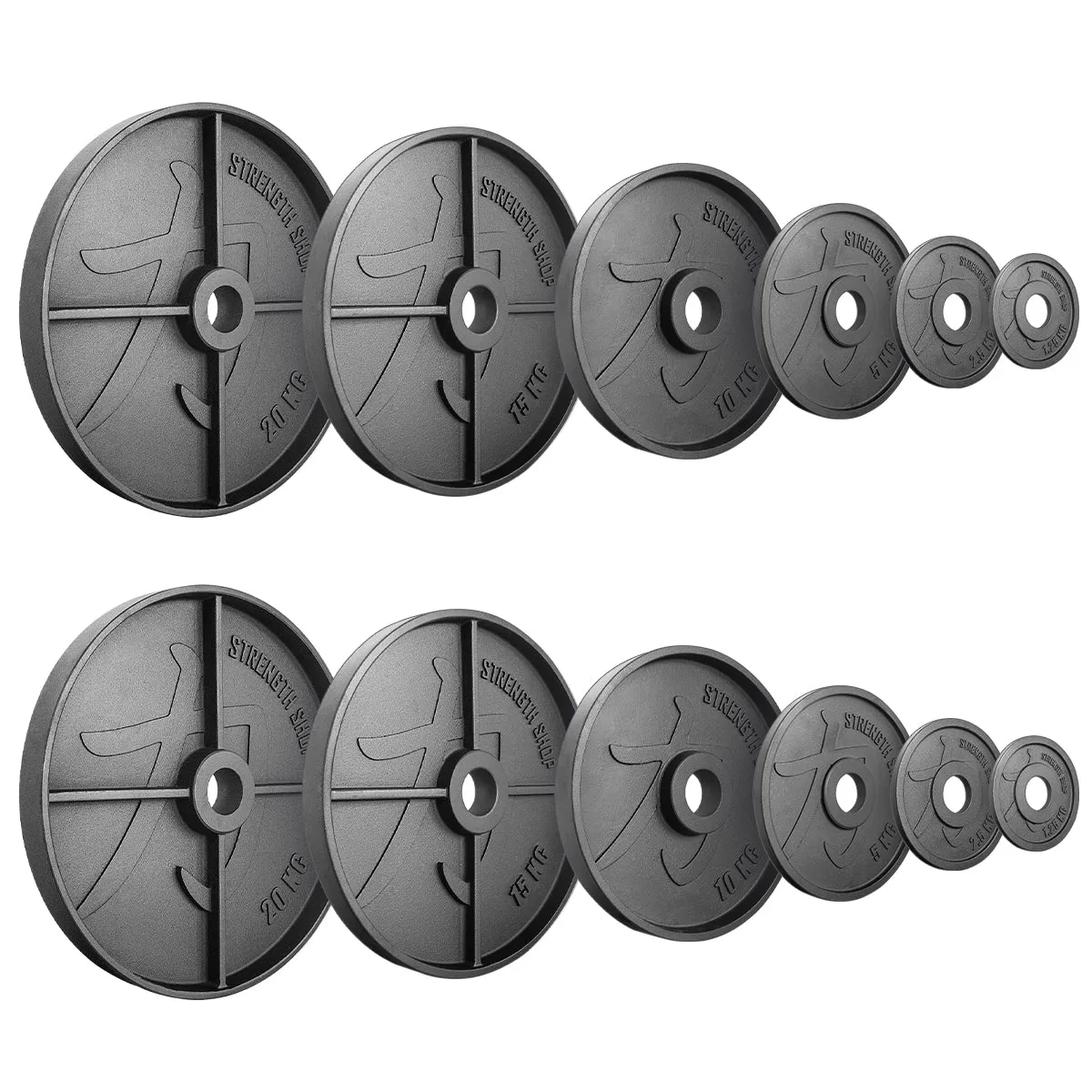 Deep Dish Cast Iron Plates, 1.25kg-20kg