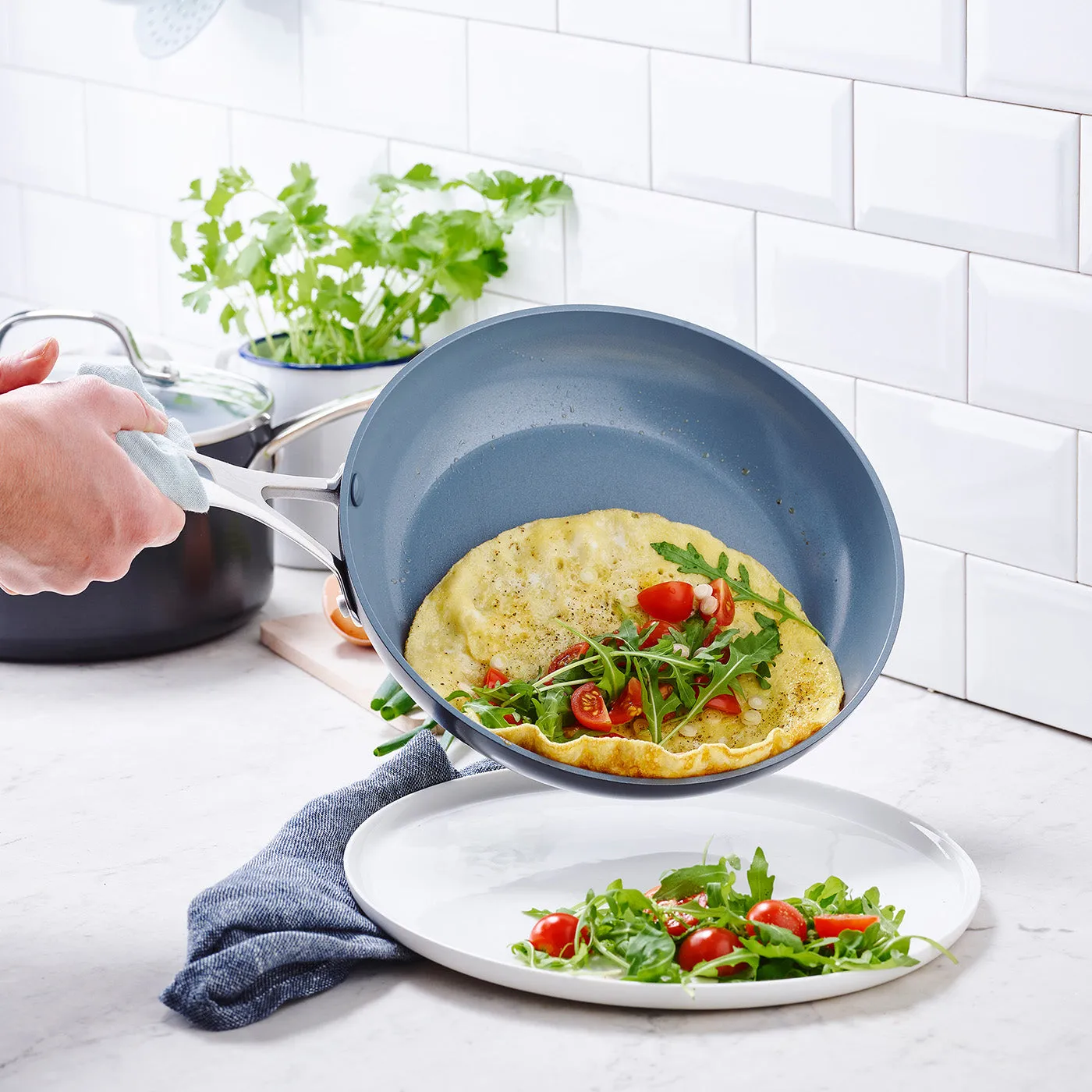 GreenPan Valencia Pro 8" & 10" Nonstick Open Frypan Set