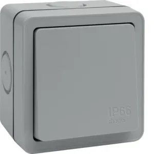 Hager WXPDP84 Sollysta Weatherproof IP66 20A 1G 1-Way DP Switch
