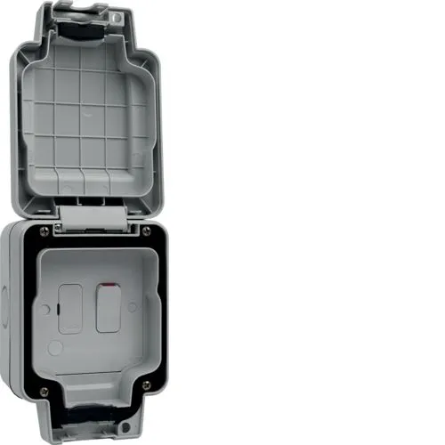Hager WXPSSU83FO Sollysta Weatherproof IP66 13A DP Swiched Fused Connection Unit & Flex Outlet