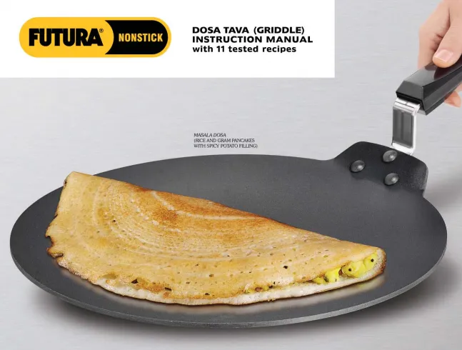 Hawkins Futura NDT30cm Nonstick Aluminium Dosa Tawa, Black