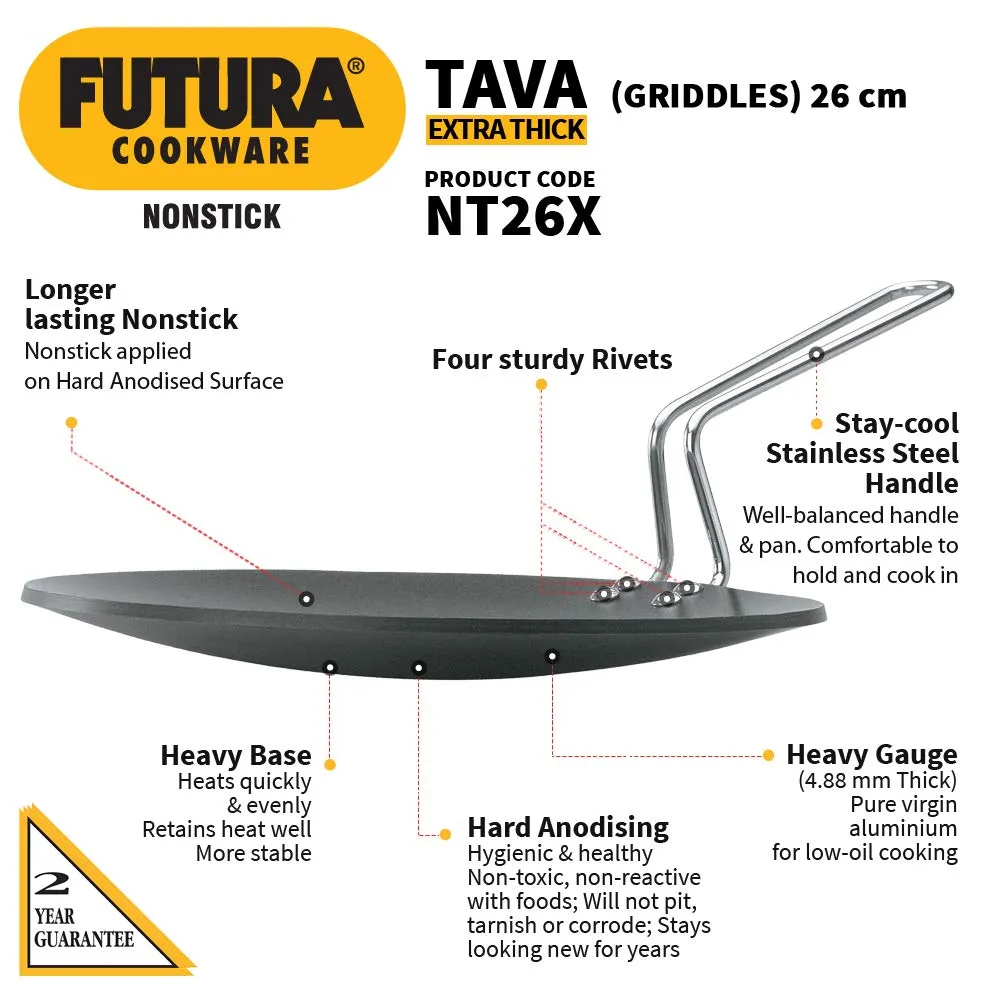 Hawkins Futura Non-Stick Tawa, 26cm (NT26X)