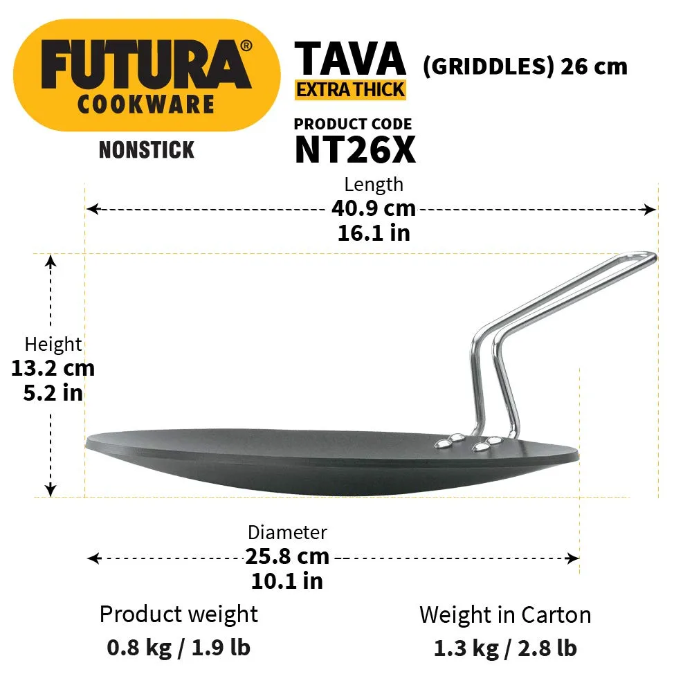 Hawkins Futura Non-Stick Tawa, 26cm (NT26X)