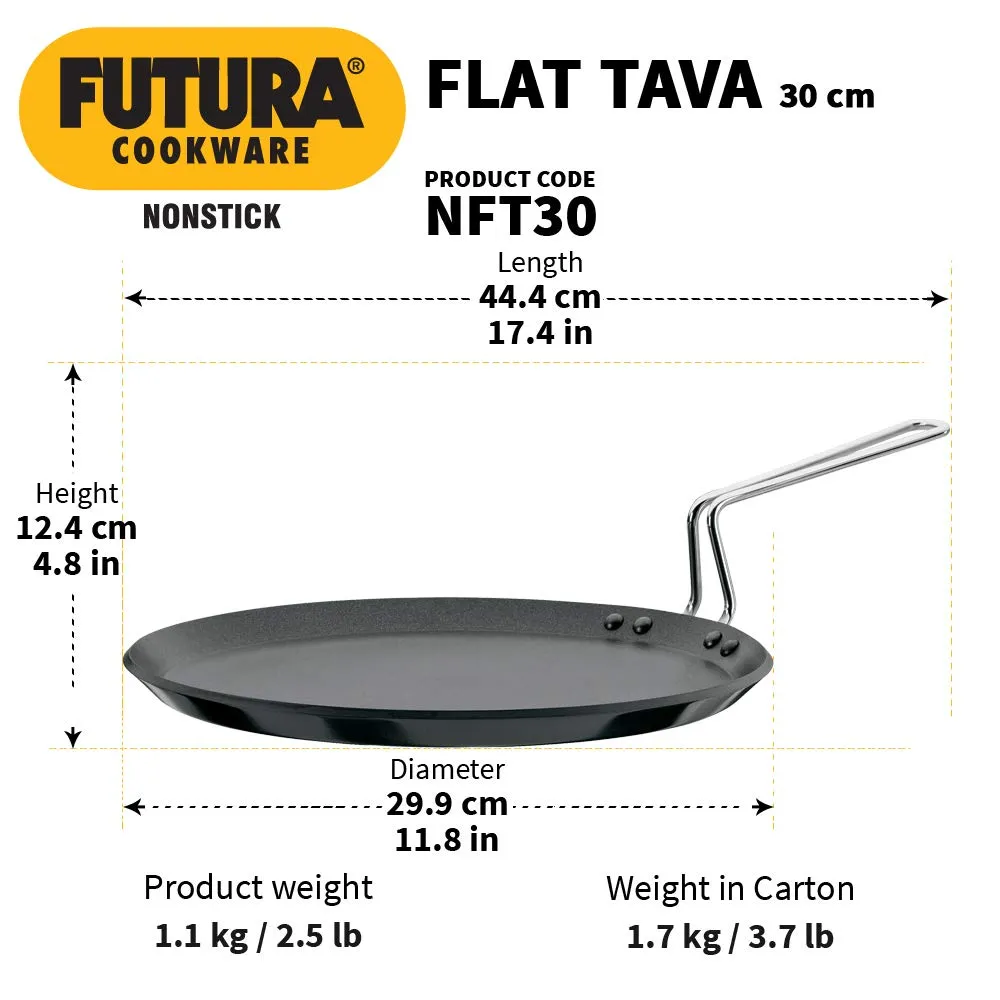 Hawkins Futura Nonstick 30 cm, (Griddles) Flat Tava 4.88 mm - NFT 30