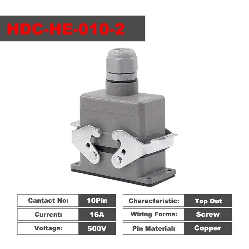 Heavy Duty Connectors HDC-HE-010-1/2/3/4 F/M 10pin 16A