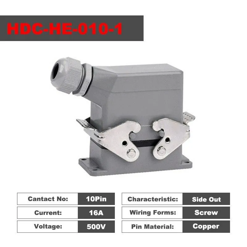 Heavy Duty Connectors HDC-HE-010-1/2/3/4 F/M 10pin 16A