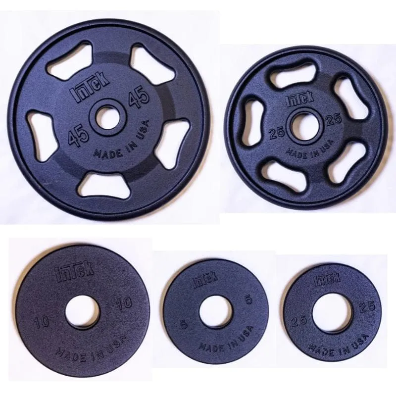 Intek Strength Kraft Series Cast Iron Olympic Plates