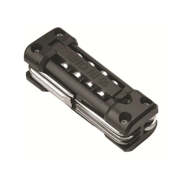 KT-02 16 In 1 Outdoor Camping Multifunctional Combination Survival Tool(Black)