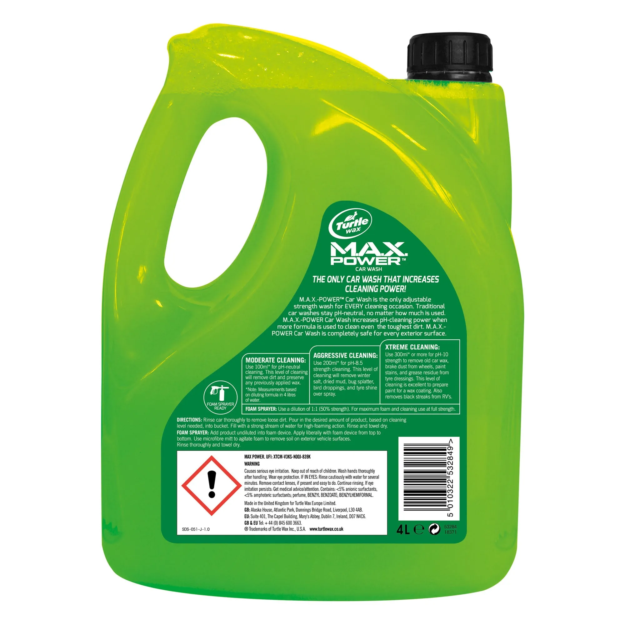Max Power Car Wash Shampoo 4L