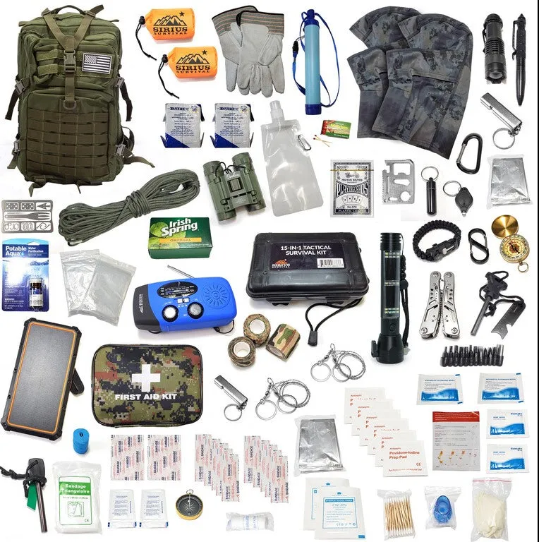 Premium Plus Emergency Survival Kit (for 2, 175  Pieces)