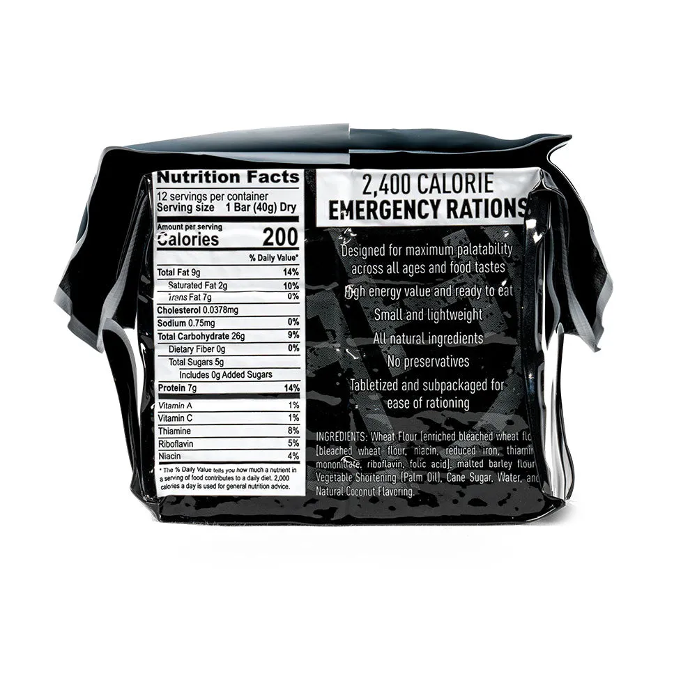 Ready Hour Case Pack:  On-The-Go Emergency Food Ration Bars 2400 Calories (30-Pack)
